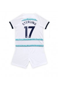 Fotbalové Dres Chelsea Raheem Sterling #17 Dětské Venkovní Oblečení 2022-23 Krátký Rukáv (+ trenýrky)